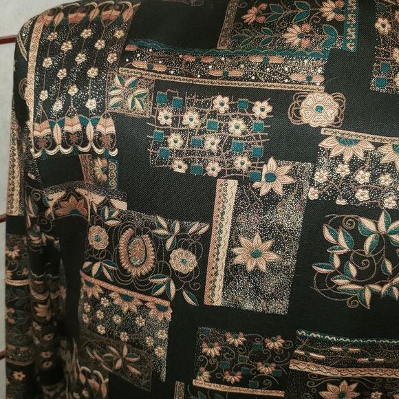 VNTG Kensington Square Brown & Turquoise Blazer - Picture 6 of 11